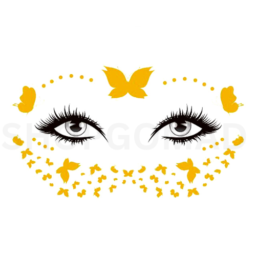 Glitter Butterfly Freckles Face Temporary Waterproof Tattoo By ShopGomad