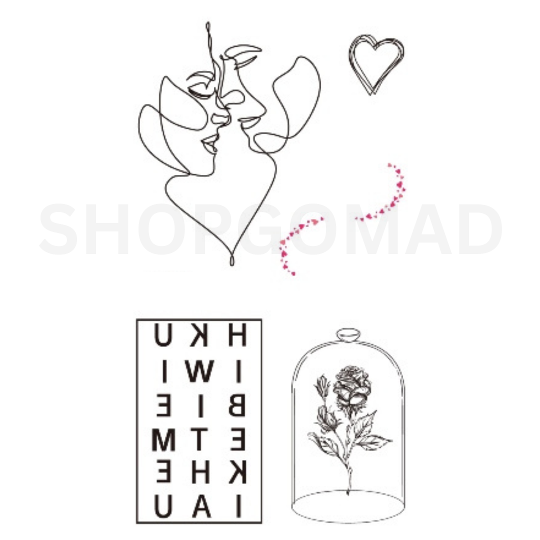 Couple Set Temporary Tattoo By ShopGomad