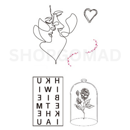 Couple Set Temporary Tattoo By ShopGomad