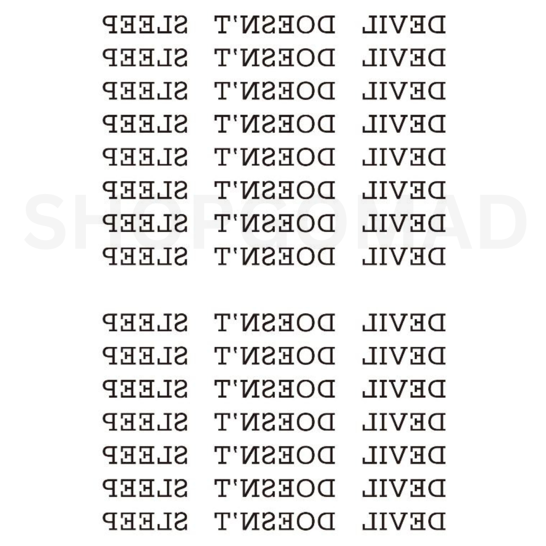 Devil Doesn't Sleep Temporary Tattoo By ShopGomad