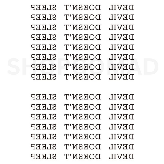 Devil Doesn't Sleep Temporary Tattoo By ShopGomad