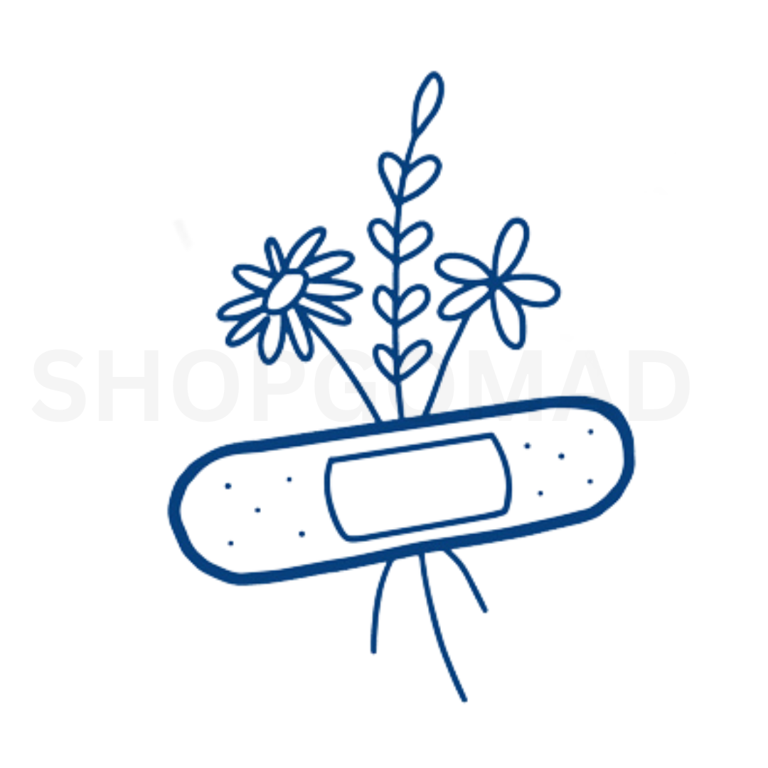 Floral Band-Aid Temporary Ink Tattoo By ShopGomad