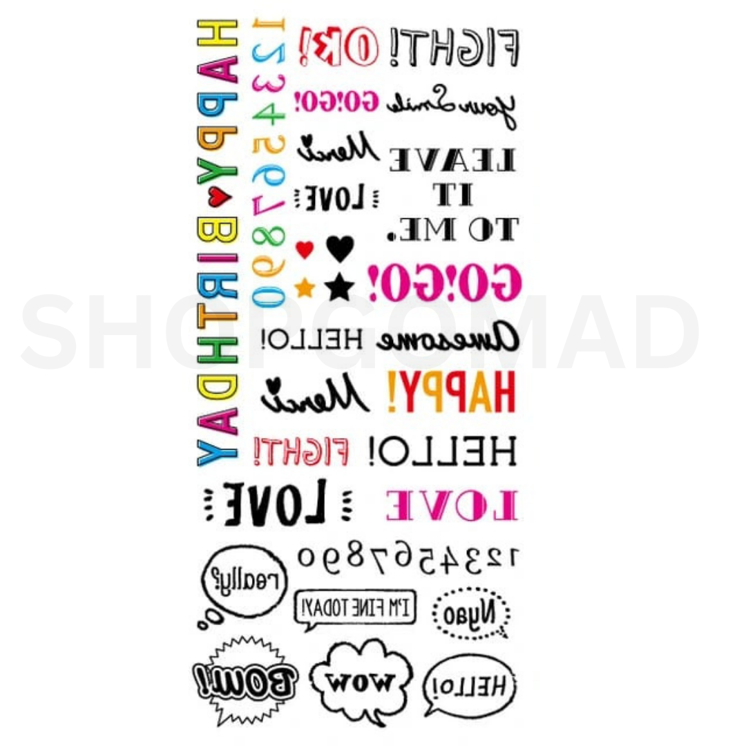 Finger Tats Pack Temporary Tattoo By ShopGomad