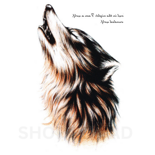Howling Temporary Tattoo By ShopGomad