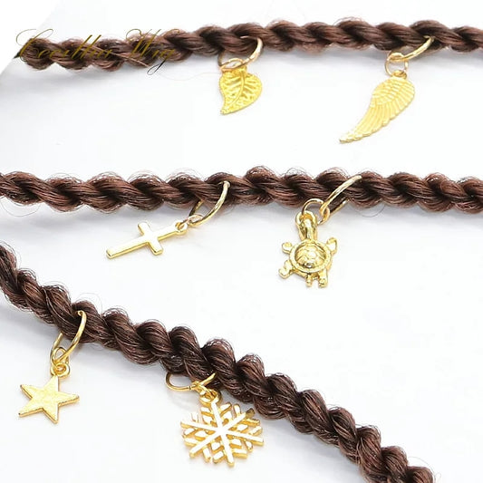 Hair Braid Decorative Gold Hair Rings By ShopGomad (TOTAL 20 PIECE)