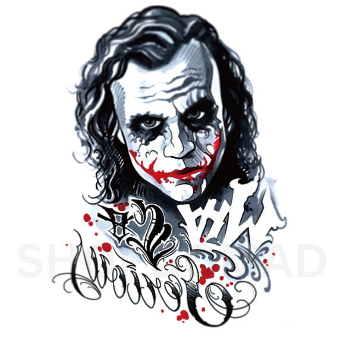 Joker Temporary Tattoo By ShopGomad