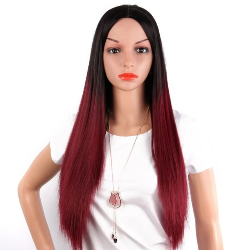 Long  Hair Ombre Burgandy Wig By ShopGomad