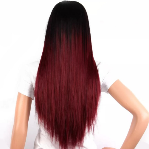 Long  Hair Ombre Burgandy Wig By ShopGomad