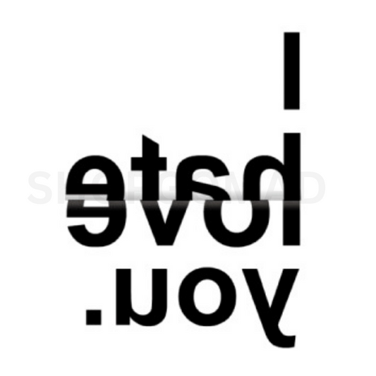 Love Hate Temporary Tattoo By ShopGomad