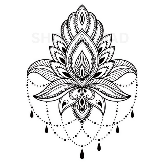 Lotus Mandala Temporary Tattoo By ShopGomad