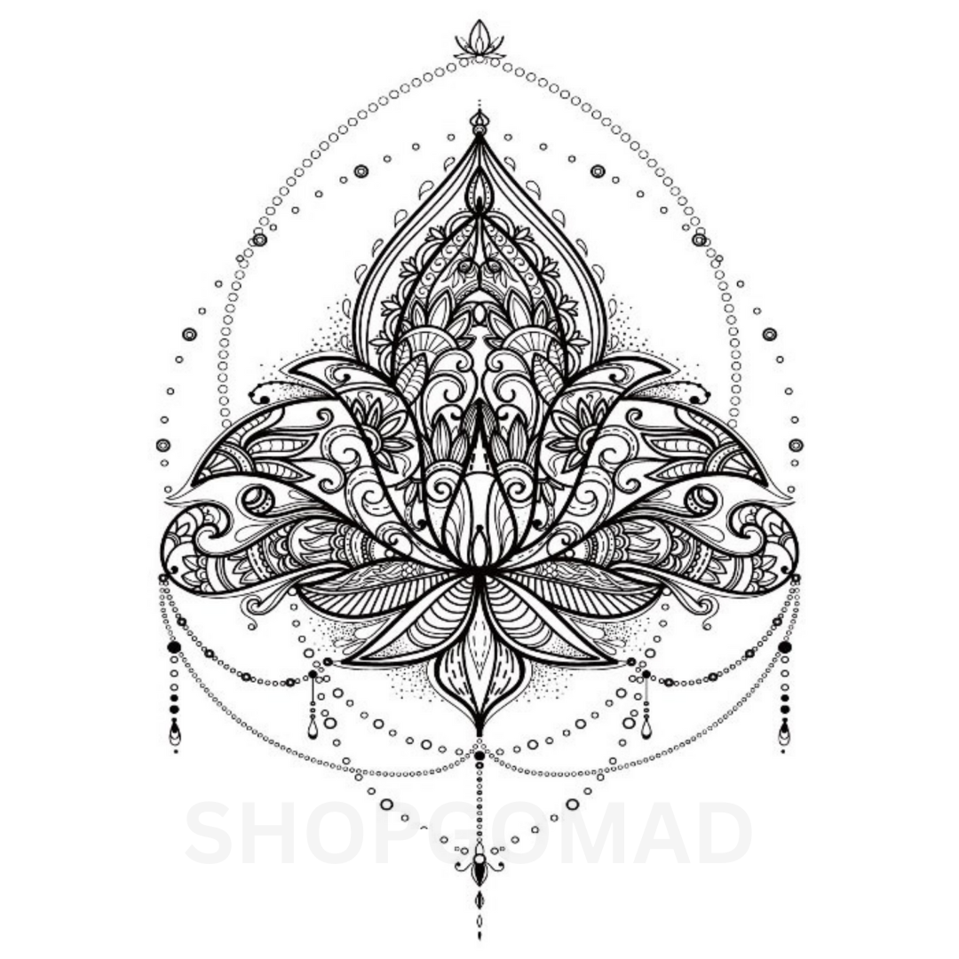 Mandala Hanging Temporary Tattoo By ShopGomad