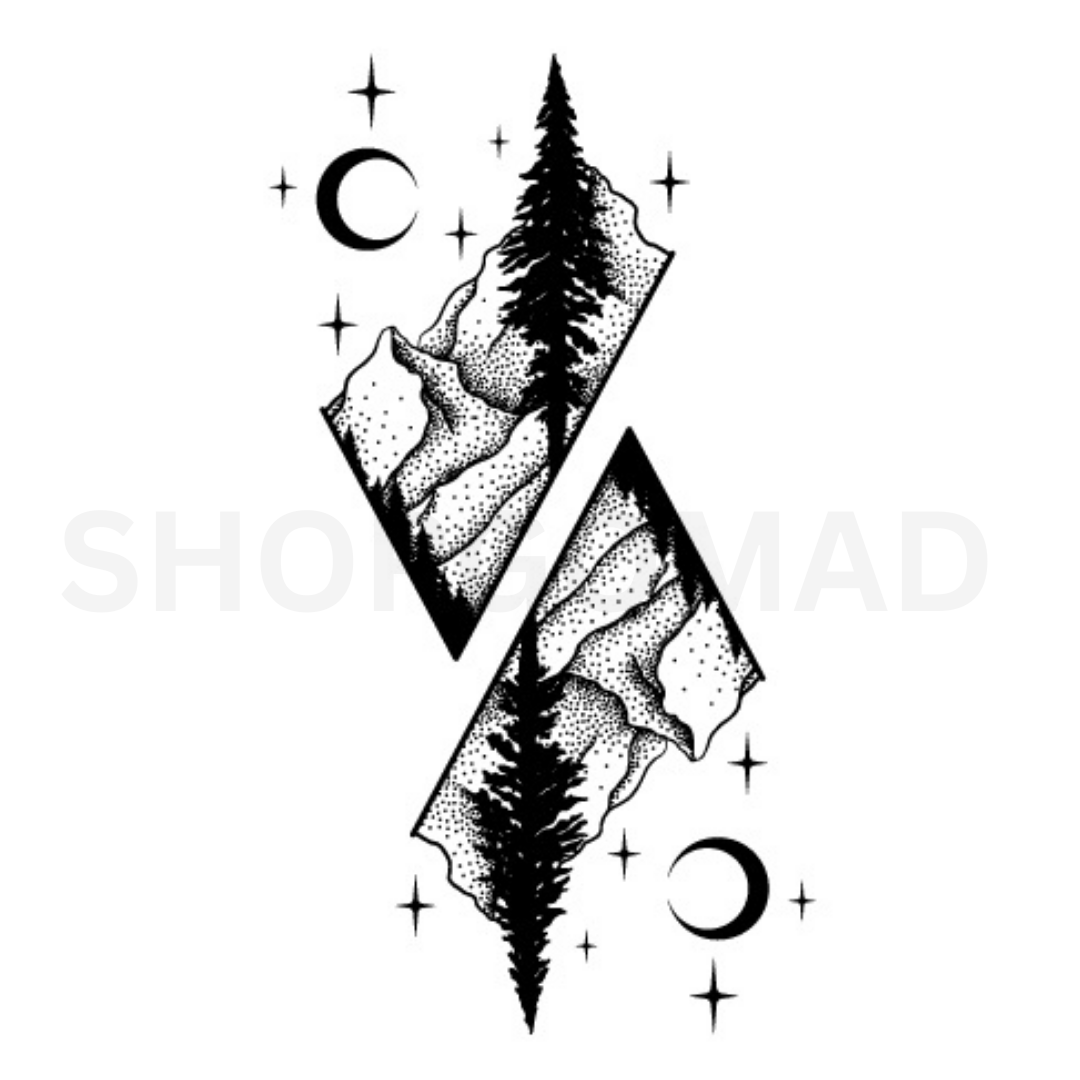 Mountain Life Temporary Tattoo By ShopGomad