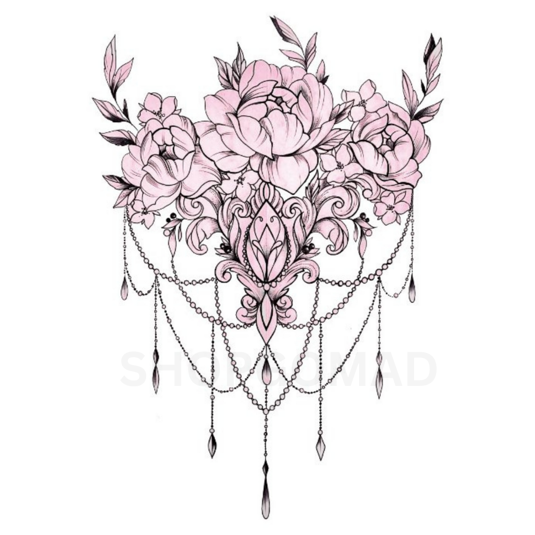 Pink Bunch Temporary Tattoo By ShopGomad