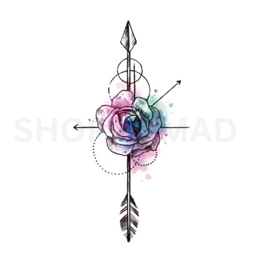 Rebel Rose Temporary Tattoo By ShopGomad