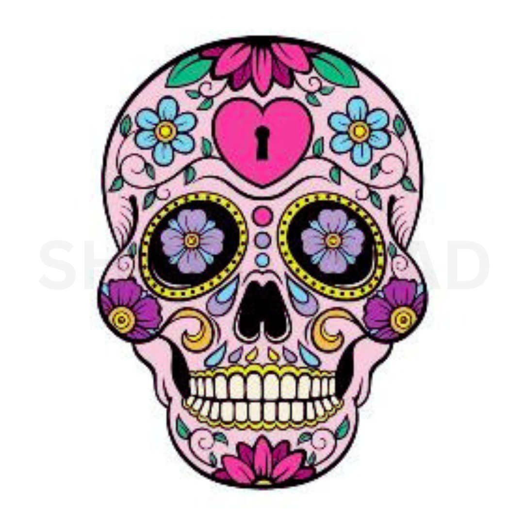 The Pink Skull Temporary Tattoo By ShopGomad