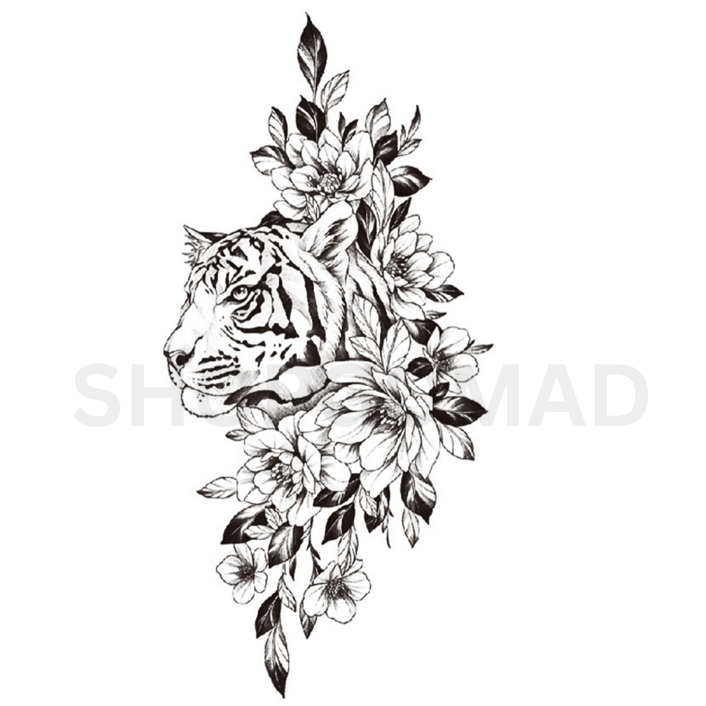 Tiger's Attention Temporary Tattoo By ShopGomad