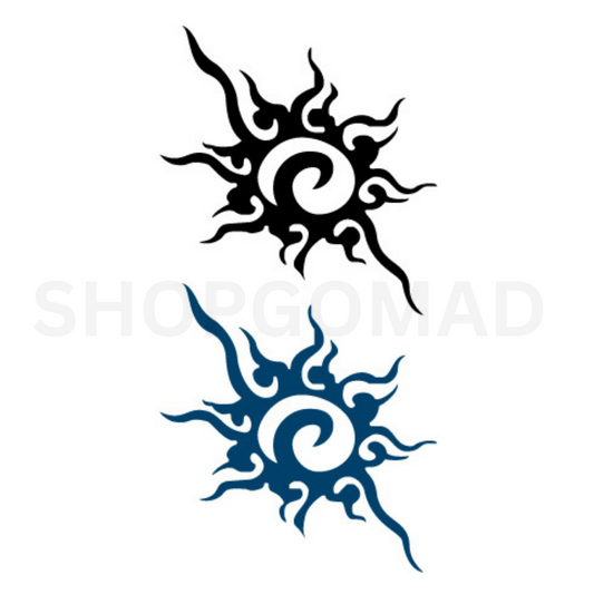 Tribal Sun Temporary Tattoo by ShopGomad