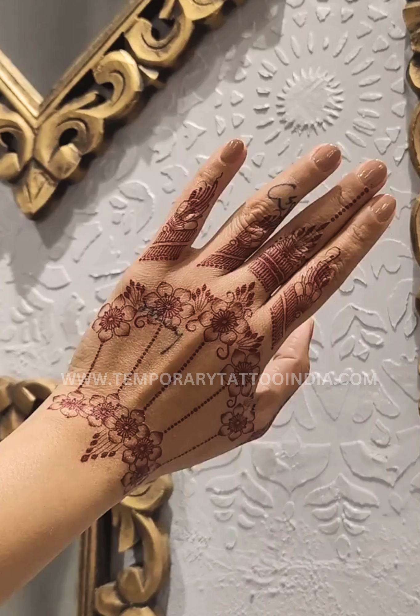 HEENA MEHNDI WATERPROOF TEMPORARY TATTOO STICKER FOR BOTH HANDS