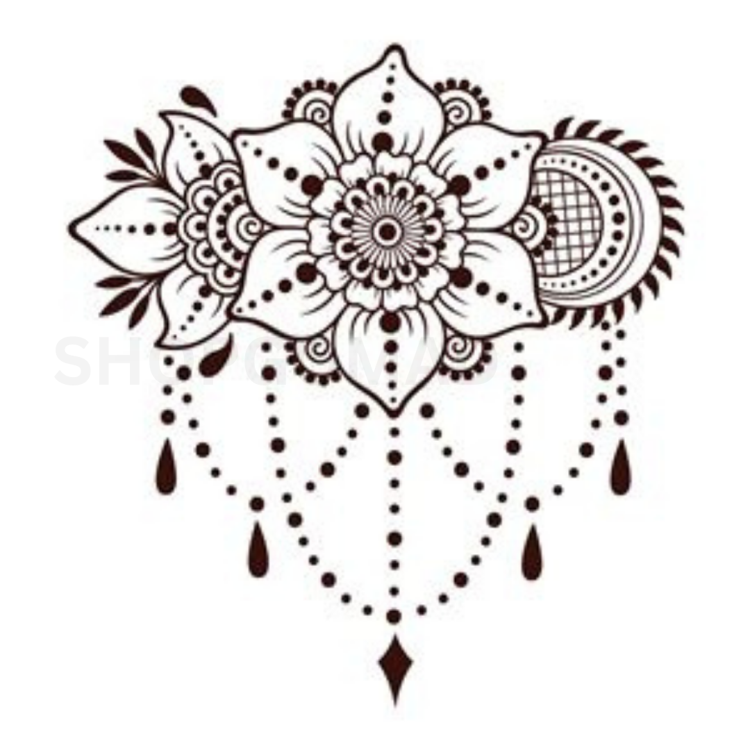 Floral Drop Temporary Tattoo By ShopGomad