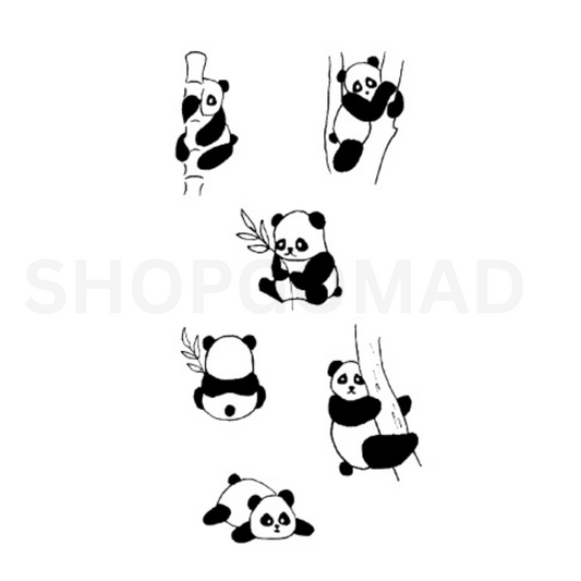 Panda Baby Temporary Tattoo By ShopGomad