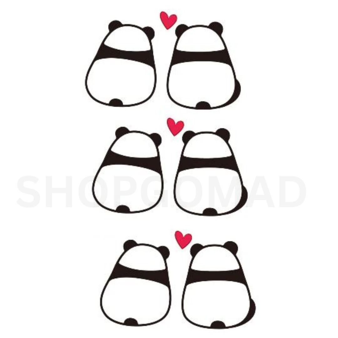 Panda Love Temporary Tattoo By ShopGomad