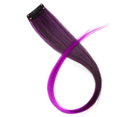 Purple One Clip Hair Extension By ShopGmad