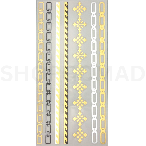 SilverGold Waterproof Metallic/Flash Temporary Tattoo By ShopGomad