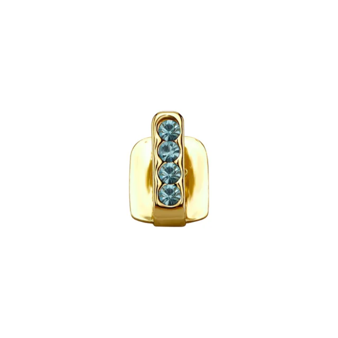 ShopGomad Tooth Cuff (Grill) with Vertical Gold Bar Hip Hop Teeth Grillz  l TEETH CUFF 🦷