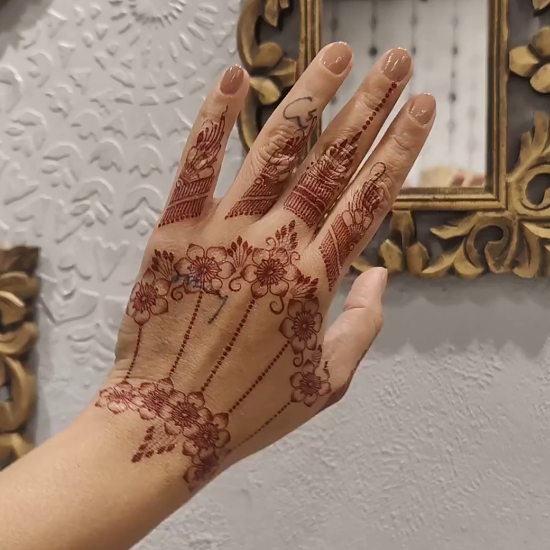 HEENA MEHNDI WATERPROOF TEMPORARY TATTOO STICKER FOR BOTH HANDS