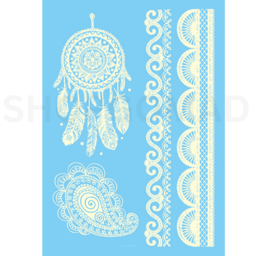 White Dream Catcher Waterproof Temporary Tattoo By ShopGomad