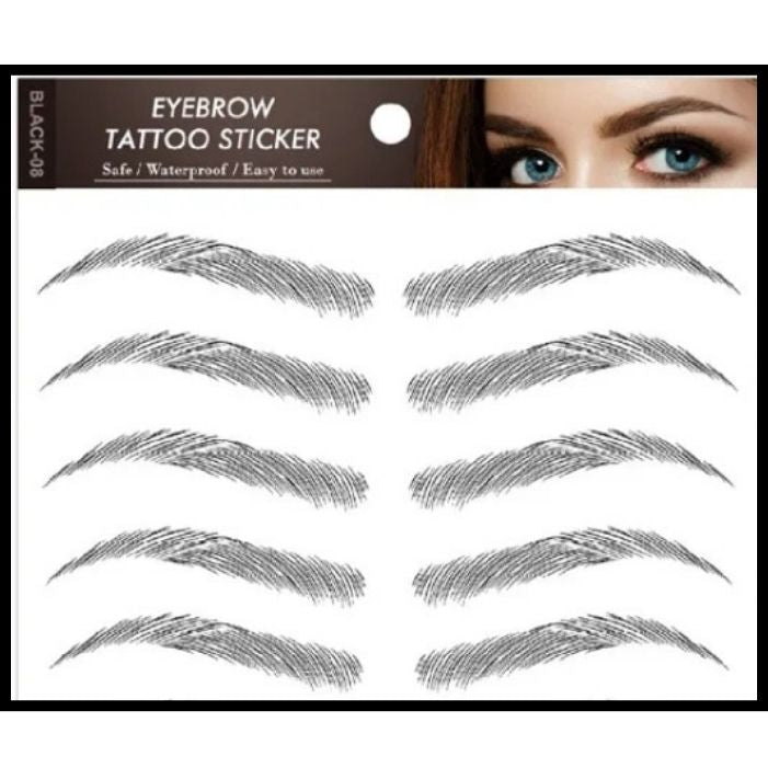 5 Eyebrow D1 Temporary Tattoo By ShopGomad