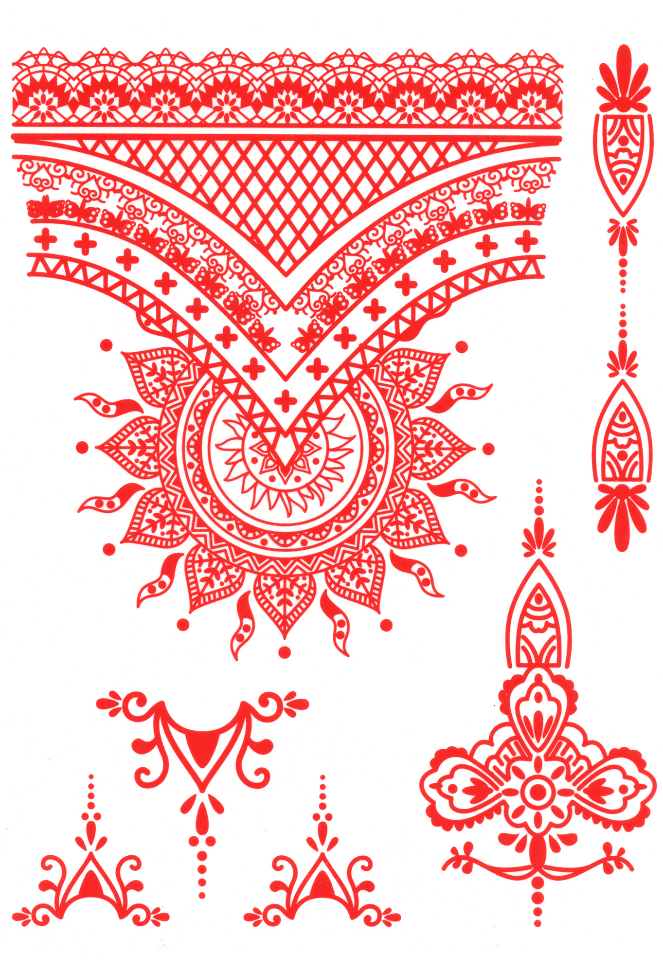 HEENA MEHNDI WATERPROOF TEMPORARY TATTOO STICKER FOR BOTH HANDS