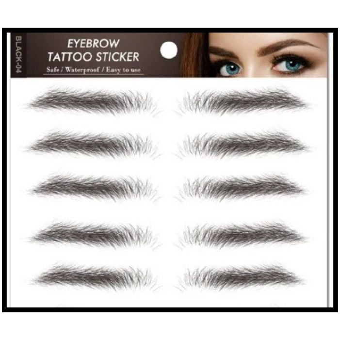 5 Eyebrow  D7 Temporary Tattoo By ShopGomad