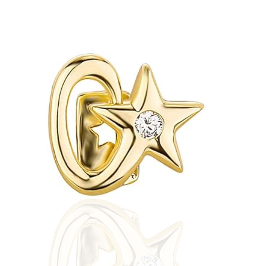 ShopGomad Tooth Cuff (Grill) with Star Shaped Hip Hop Teeth Grillz  l TEETH CUFF 🦷