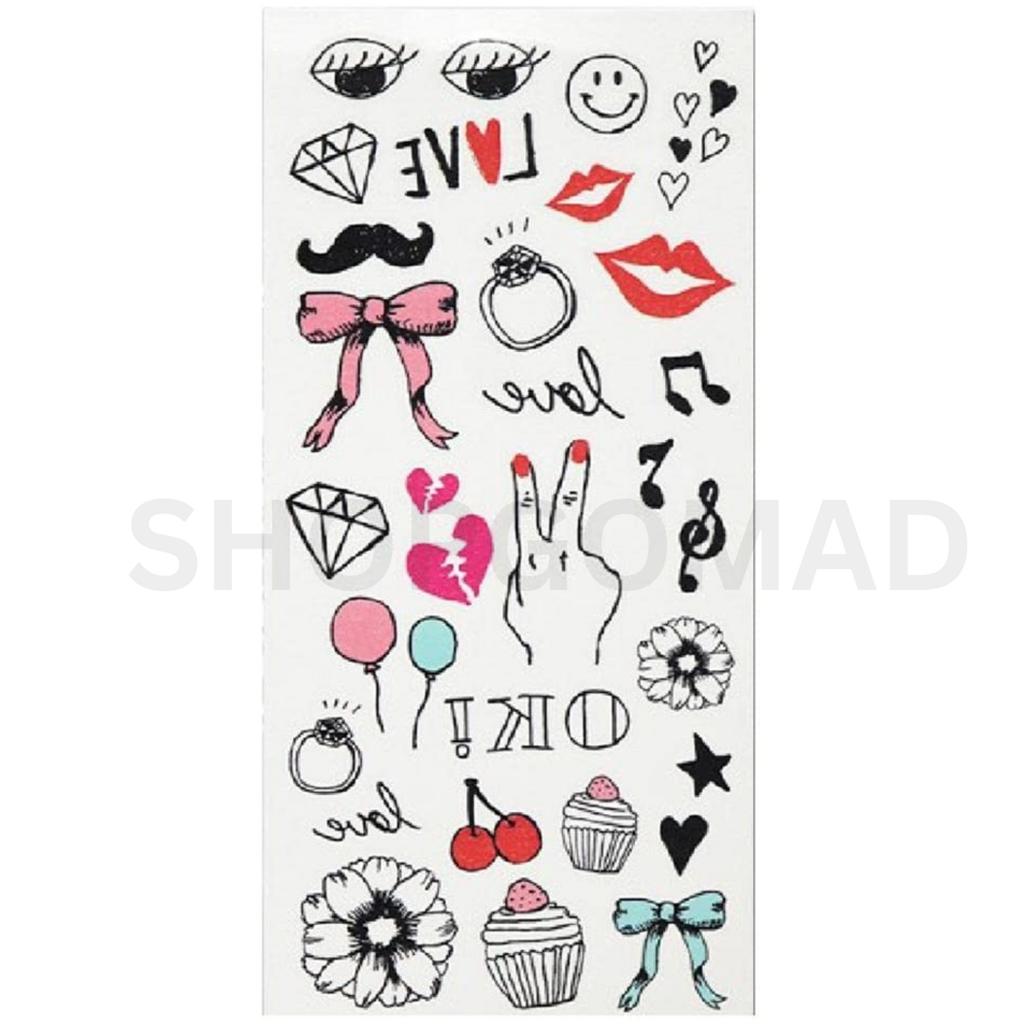 Finger Tats Pack Temporary Tattoo By ShopGomad (Copy)