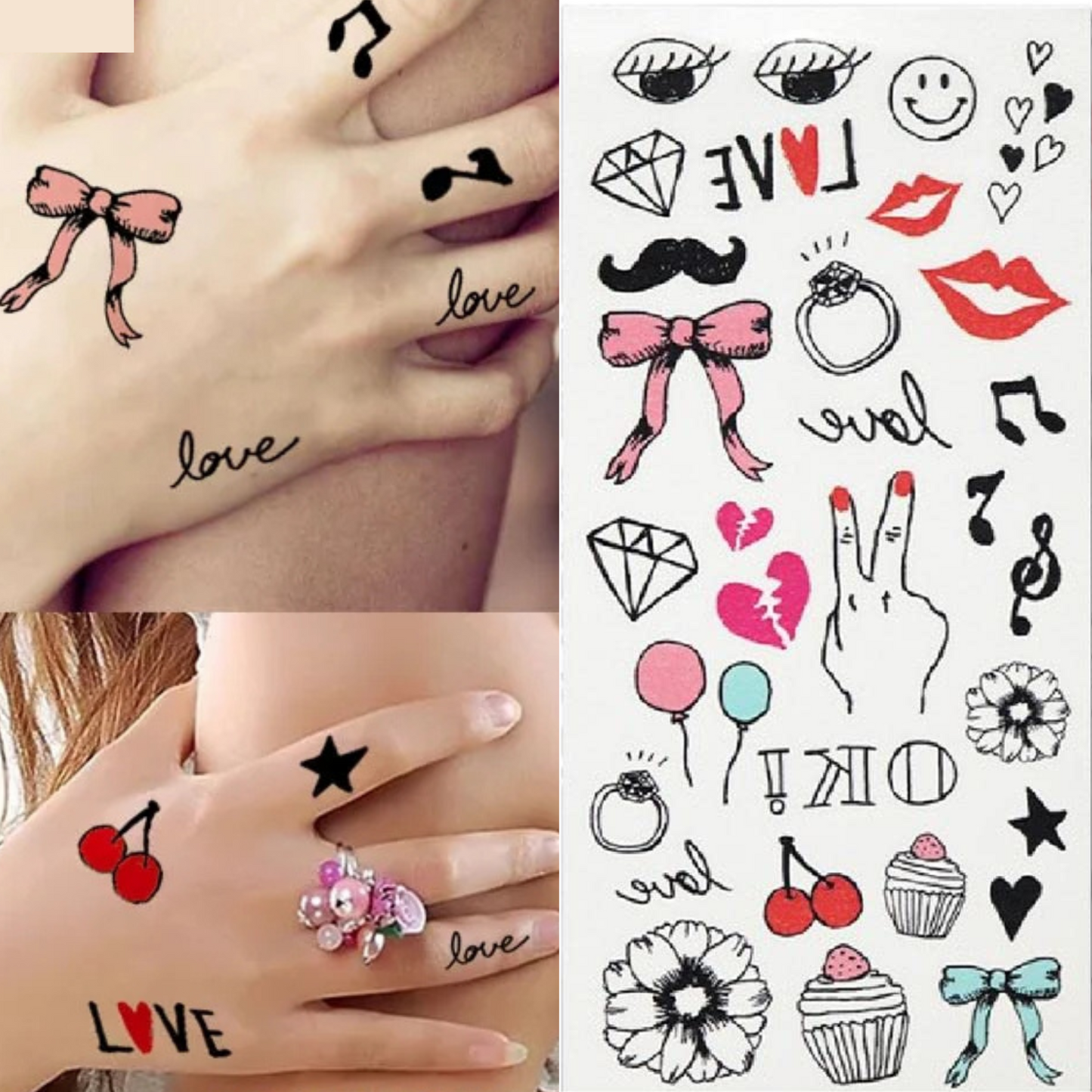 Finger Tats Pack Temporary Tattoo By ShopGomad (Copy)