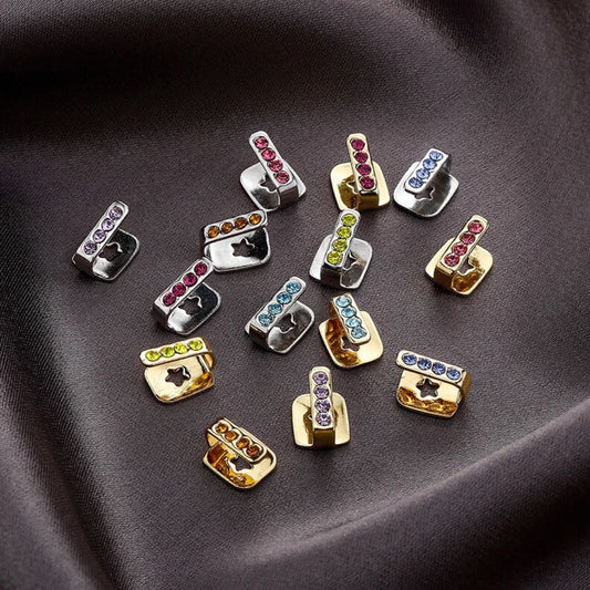 ShopGomad Tooth Cuff (Grill) with Vertical Silver Bar Hip Hop Teeth Grillz  l TEETH CUFF 🦷
