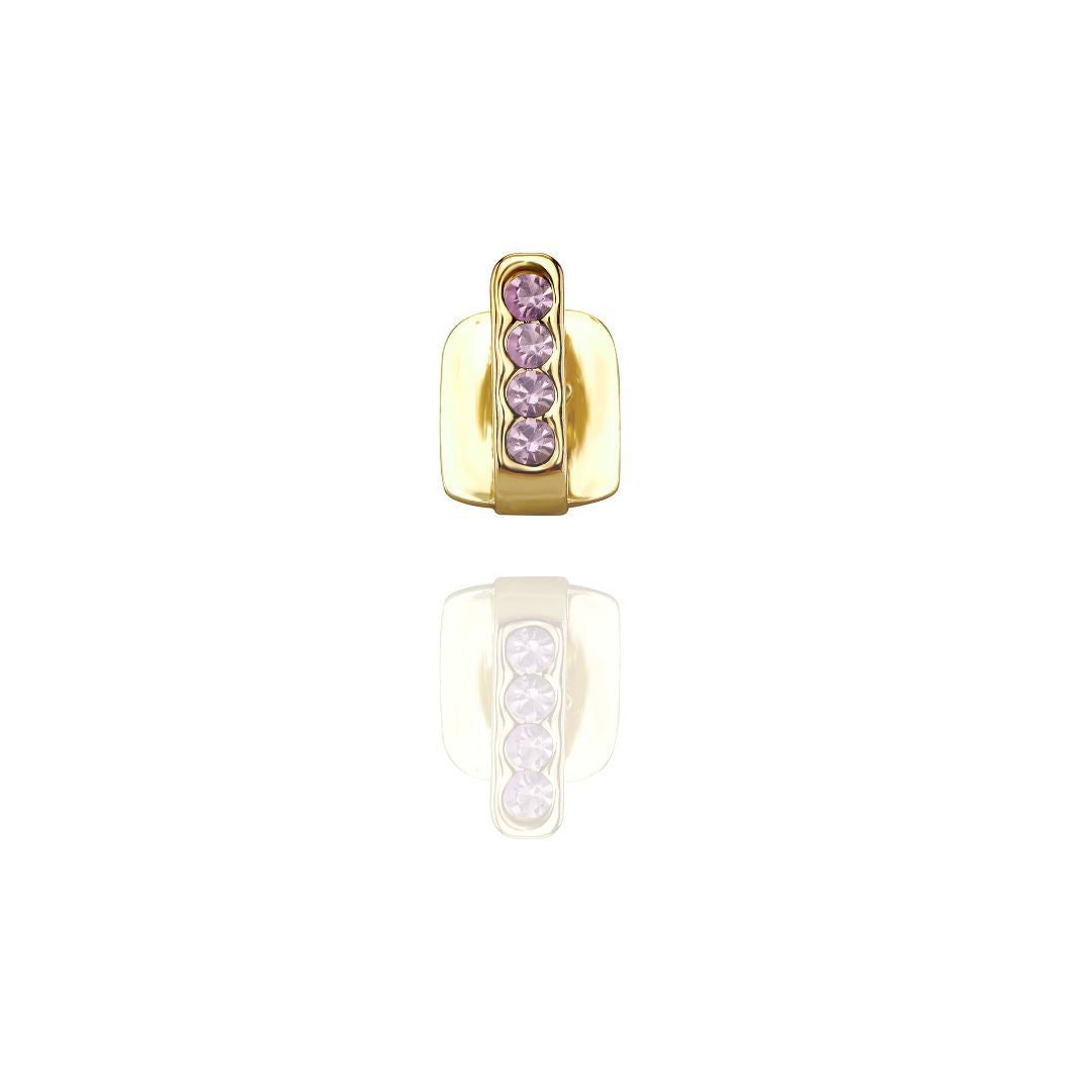 ShopGomad Tooth Cuff (Grill) with Vertical Gold Bar Hip Hop Teeth Grillz  l TEETH CUFF 🦷