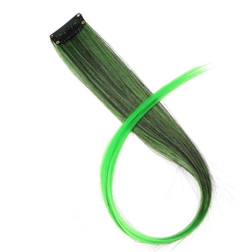 Ombre Green One Clip Hair Extension By ShopGomad