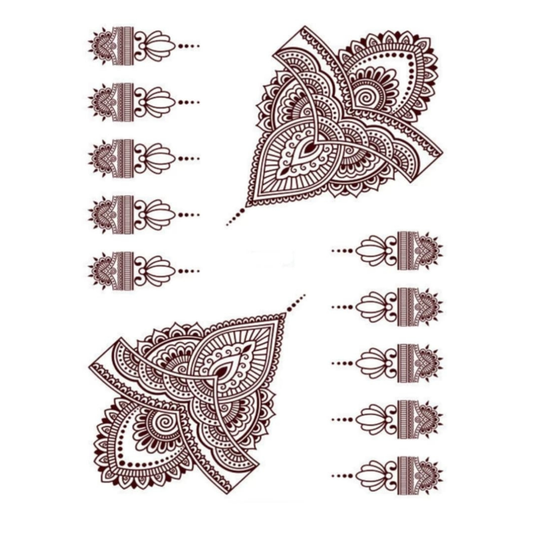 HEENA MEHNDI WATERPROOF TEMPORARY TATTOO STICKER FOR BOTH HANDS