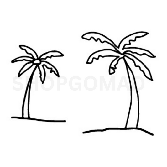 Palm Tree Beach Life Temporary Tattoo By ShopGomad