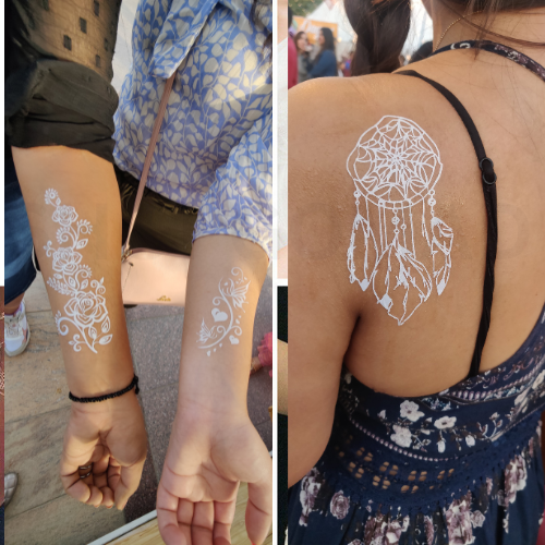 White Peacock Waterproof Temporary Tattoo By ShopGomad