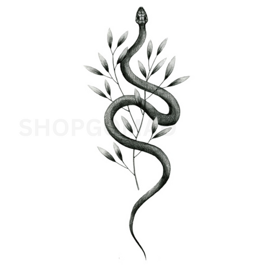 Earthly Snake Temporary Tattoo By ShopGomad