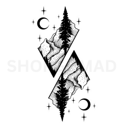 Mountain Life Temporary Tattoo By ShopGomad