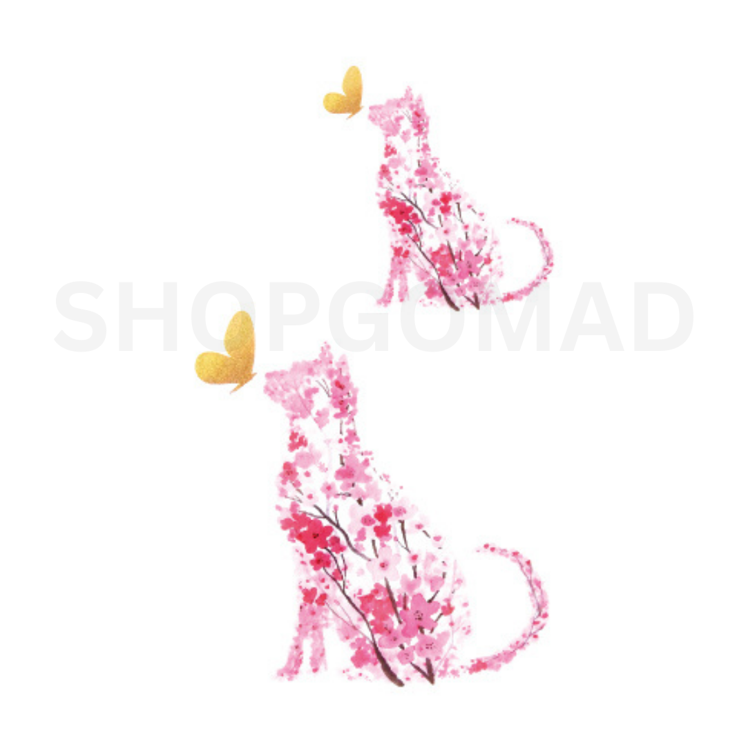 Pink Tiger Temporary Tattoo By ShopGomad