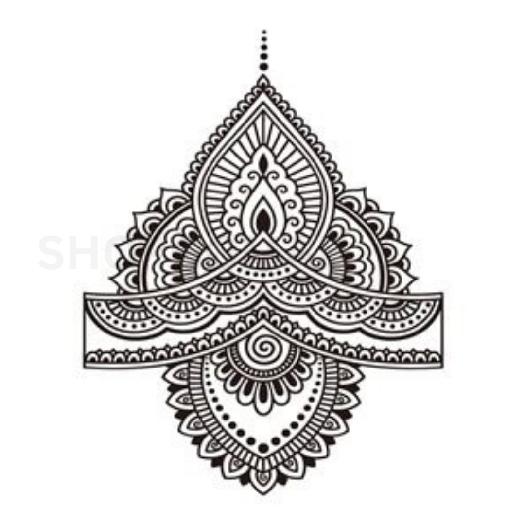 Mehndi Mandala Temporary Tattoo By ShopGomad