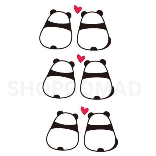 Panda Love Temporary Tattoo By ShopGomad