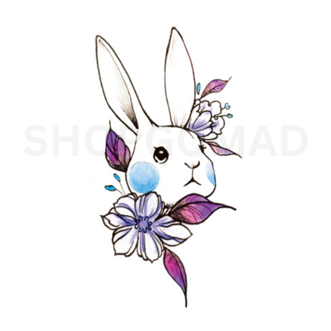 Rabbit Temporary Tattoo By ShopGomad