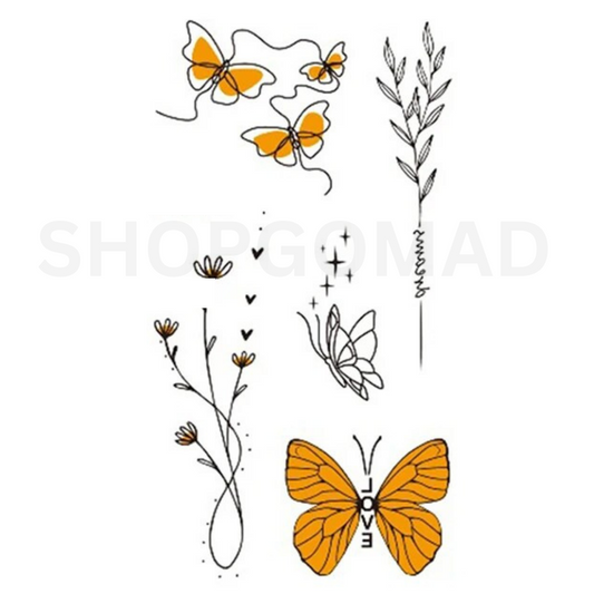 The Orange Bloom Temporary Tattoo By ShopGomad